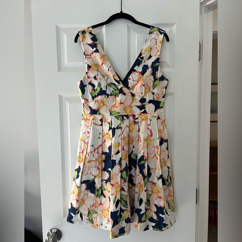J. Crew Multicolor Floral Dress Aline